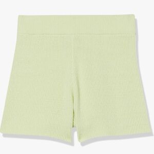 Light Green The Drop Women's Faith Pull-on Ribbed Sweater Shorts Knit